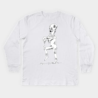 Hungry Zombie Walking Kids Long Sleeve T-Shirt